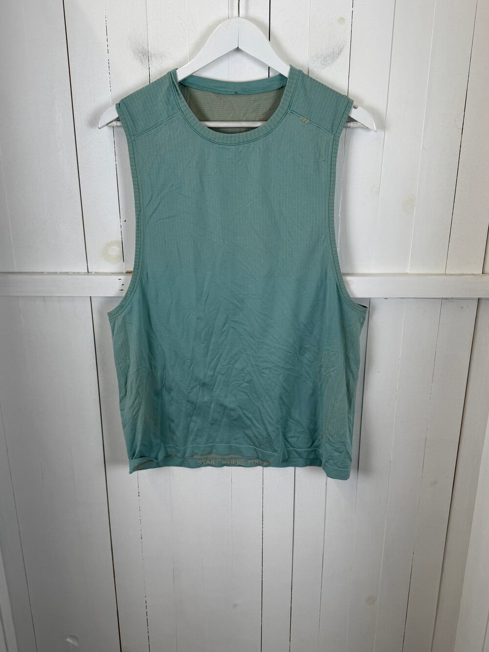Lululemon Men's Blue Polyester Tank Top Size L Excellent